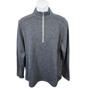 Adidas Golf Men's Heathered Gray Long Sleeve 1/4 Zip Pullover Sweatshirt M /B163